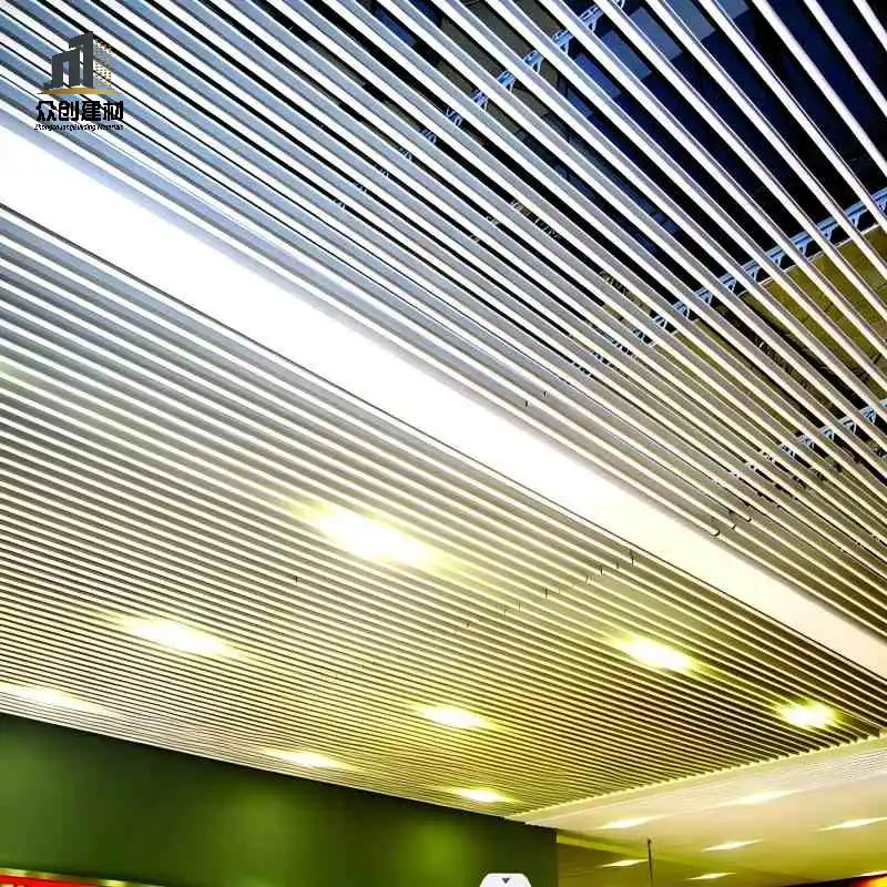 Teardrop Aluminum Baffle Ceiling – Streamlined Water Drop Shaped Linear Hanging Aluminum Baffles